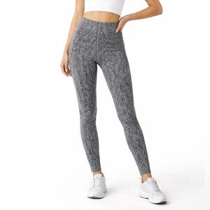 Athleta Delancey Black & White Tight Leggings | Back Pockets | Zipper Ankles